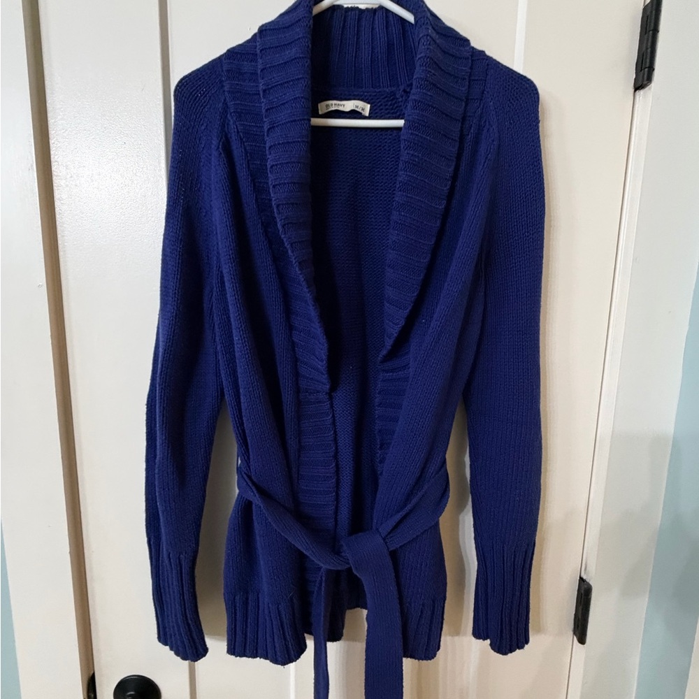 Old Navy Women's Deep Blue Cardigan Sweater
